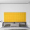 Paneles De Pared 12 Uds Terciopelo Amarillo 90x15 Cm 1,62 M² Vidaxl