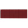 Paneles De Pared 12 Uds Tela Rojo Tinto 90x30 Cm 3,24 M² Vidaxl