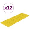 Paneles De Pared 12 Uds Tela Amarillo Claro 90x30 Cm 3,24 M² Vidaxl