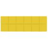 Paneles De Pared 12 Uds Tela Amarillo Claro 90x30 Cm 3,24 M² Vidaxl