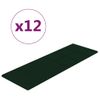 Paneles De Pared 12 Uds Terciopelo Verde Oscuro 90x30cm 3,24 M² Vidaxl