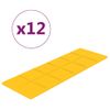 Paneles De Pared 12 Uds Terciopelo Amarillo 90x30 Cm 3,24 M² Vidaxl