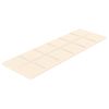 Paneles De Pared 12 Uds Terciopelo Color Crema 90x30 Cm 3,24 M² Vidaxl