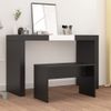 Taburete De Vestidor Madera Contrachapada Negro 70x35x45 Cm Vidaxl