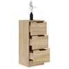 Aparadores 2 Uds Madera Contrachapada Roble Sonoma 30x30x70 Cm Vidaxl