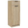 Armario De Baño Madera Contrachapada Roble Sonoma 32x34x90 Cm Vidaxl