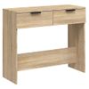 Mesa Consola De Madera Contrachapada Roble Sonoma 90x36x75 Cm Vidaxl