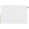 Mesitas De Noche De Pared 2 Uds Blanco 34x30x20 Cm Vidaxl