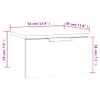 Mesitas De Noche De Pared 2 Uds Blanco 34x30x20 Cm Vidaxl