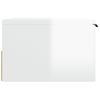 Mesitas De Noche De Pared 2 Uds Blanco Brillo 34x30x20 Cm Vidaxl