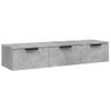 Armario De Pared Madera De Ingeniería Gris Hormigón 102x30x20cm Vidaxl