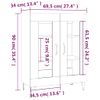 Aparador De Madera De Ingeniería Roble Sonoma 69,5x34x90 Cm Vidaxl