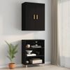 Armario De Pared Colgante Negro 69,5x34x90 Cm Vidaxl