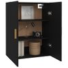 Armario De Pared Colgante Negro 69,5x34x90 Cm Vidaxl