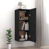 Armario De Pared Madera De Ingeniería Negro 34,5x34x90 Cm Vidaxl