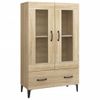 Aparador Madera Contrachapada Roble Sonoma 70x31x115 Cm Vidaxl