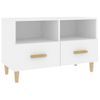 Mueble Para Tv Madera Contrachapada Blanco 80x36x50 Cm Vidaxl