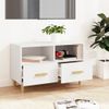 Mueble Para Tv Madera Contrachapada Blanco 80x36x50 Cm Vidaxl