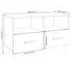 Mueble Para Tv Madera Contrachapada Blanco 80x36x50 Cm Vidaxl