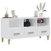 Mueble Para Tv Madera Contrachapada Blanco 102x36x50 Cm Vidaxl