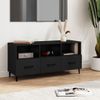 Mueble De Tv Madera Contrachapada Negro 102x35x50 Cm Vidaxl