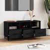 Mueble De Tv Madera Contrachapada Negro 102x35x50 Cm Vidaxl