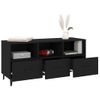 Mueble De Tv Madera Contrachapada Negro 102x35x50 Cm Vidaxl