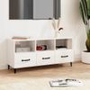 Mueble De Tv Madera Contrachapada Blanco Brillo 102x35x50 Cm Vidaxl