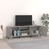 Mueble De Tv Madera De Ingeniería Gris Hormigón 150x30x50 Cm Vidaxl