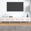 Mueble De Tv Madera Contrachapada Blanco Brillo 150x34,5x30 Cm Vidaxl