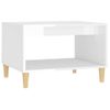 Mesa De Centro Madera Contrachapada Blanco Brillo 60x50x40 Cm Vidaxl