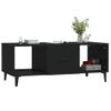 Mesa De Centro Madera Contrachapada Negro 102x50x40 Cm Vidaxl