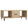 Mesa De Centro Madera Contrachapada Roble Sonoma 102x50x40 Cm Vidaxl