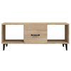 Mesa De Centro Madera Contrachapada Roble Sonoma 102x50x40 Cm Vidaxl