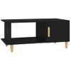 Mesa De Centro Madera Contrachapada Negro 90x50x40 Cm Vidaxl