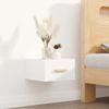 Mesitas De Noche De Pared 2 Uds Blanco 35x35x20 Cm Vidaxl