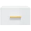 Mesitas De Noche De Pared 2 Uds Blanco Brillo 35x35x20 Cm Vidaxl