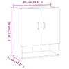 Armario De Pared Madera Contrachapada Blanco 60x31x70 Cm Vidaxl