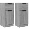 Aparadores 2 Uds Madera Contrachapada Gris Sonoma 30x30x70 Cm Vidaxl