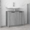 Armario De Baño Madera Contrachapada Gris Sonoma 64,5x33,5x59cm Vidaxl