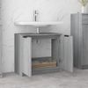 Armario De Baño Madera Contrachapada Gris Sonoma 64,5x33,5x59cm Vidaxl