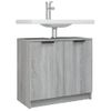 Armario De Baño Madera Contrachapada Gris Sonoma 64,5x33,5x59cm Vidaxl