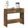 Mesa Consola Madera Contrachapada Roble Ahumado 90x36x75 Cm Vidaxl