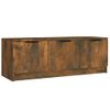 Mueble De Tv Madera Contrachapada Roble Ahumado 102x35x36,5 Cm Vidaxl