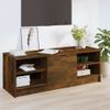 Mueble De Tv Madera Contrachapada Roble Ahumado 102x35,5x36,5cm Vidaxl