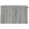 Mesita De Noche De Pared 2 Uds Color Gris Sonoma 34x30x20 Cm Vidaxl