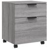 Archivador Ruedas Madera Contrachapada Gris Sonoma 45x38x54 Cm Vidaxl