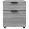 Archivador Ruedas Madera Contrachapada Gris Sonoma 45x38x54 Cm Vidaxl