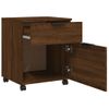 Archivador Ruedas Madera Contrachapada Roble Sonoma 45x38x54 Cm Vidaxl