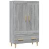 Aparador Alto De Madera Contrachapada Gris Sonoma 70x31x115 Cm Vidaxl